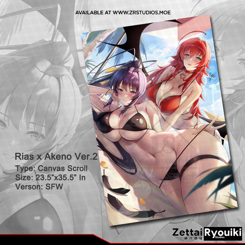 Rias x Akeno  Ver.2 Canvas Scroll