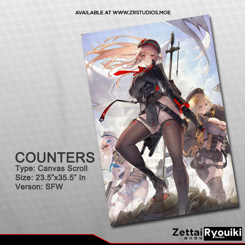 Nikke Counters Canvas Scroll