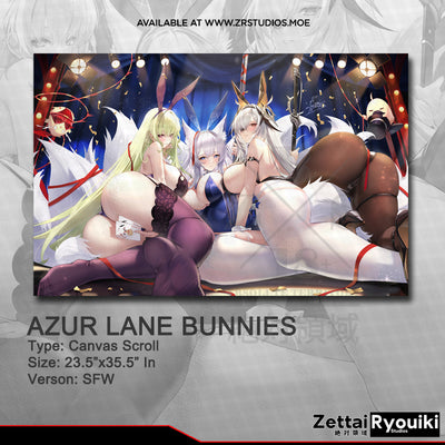 Azur Lane Bunnies Canvas Scroll