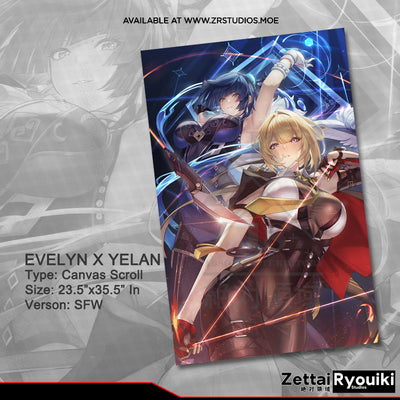 Evelyn x Yelan Canvas Scroll