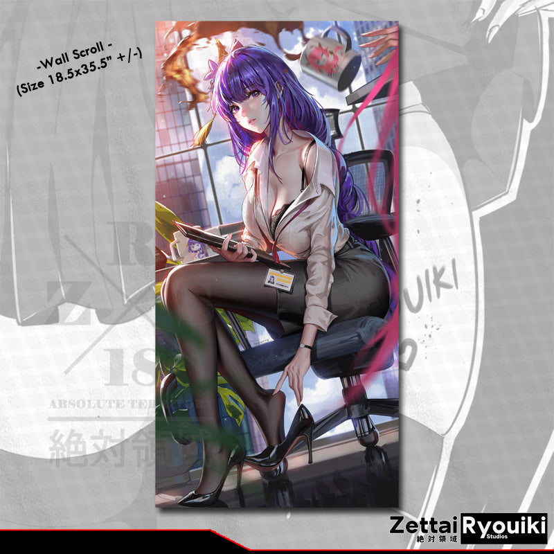 Raiden Office Lady Canvas Scroll