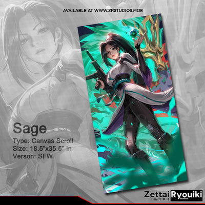 Sage Canvas Scroll