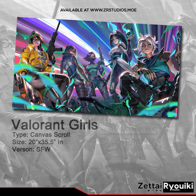 Valorant Girls Canvas Scroll