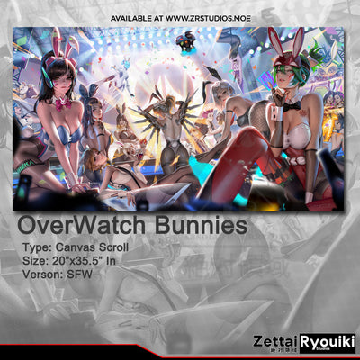 OverWatch Bunnies Canvas Scroll