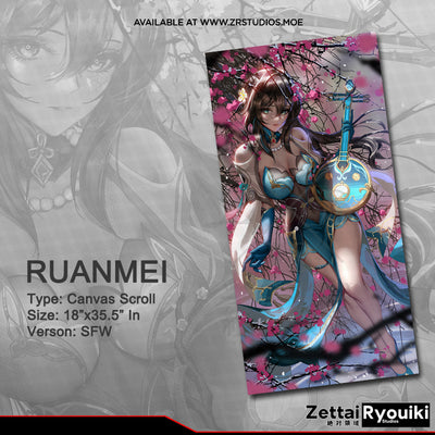 Ruan Mei Canvas Scroll