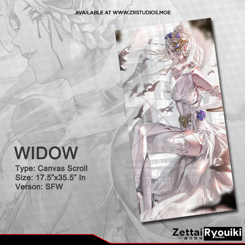 Widow Ghost Bride Canvas Scroll