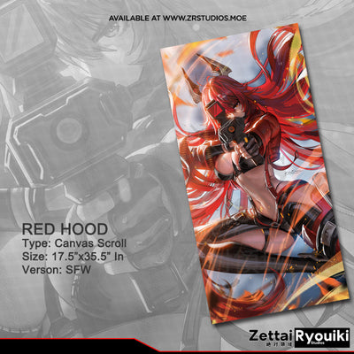 Red Hood Canvas Scroll