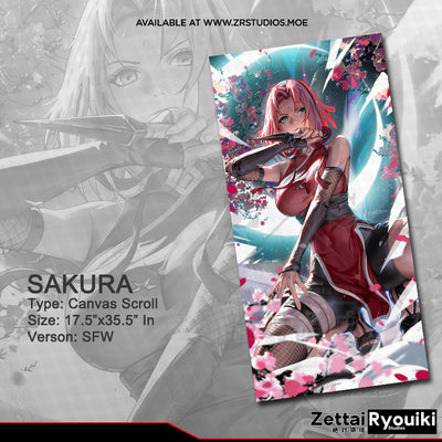 Sakura Canvas Scroll