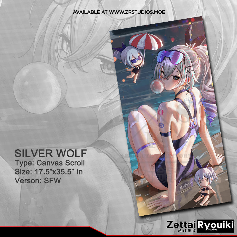 Silver Wolf Ver.2 Canvas Scroll