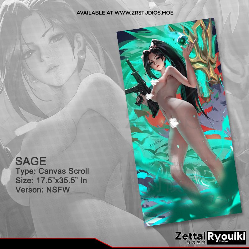 Sage Canvas Scroll