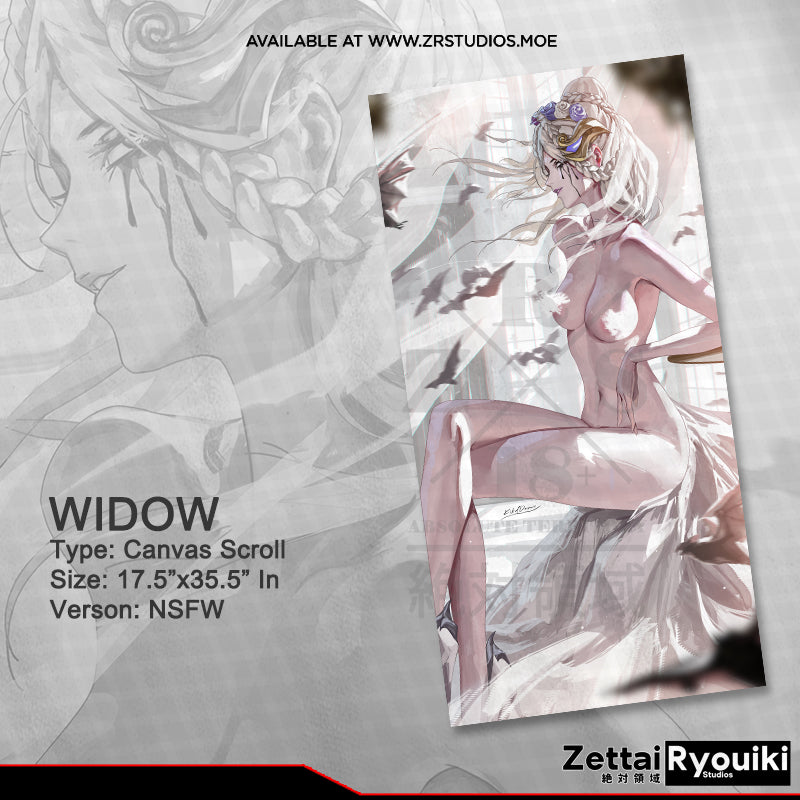 Widow Ghost Bride Canvas Scroll