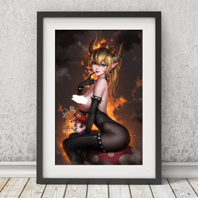 Bowsette Canvas Scroll