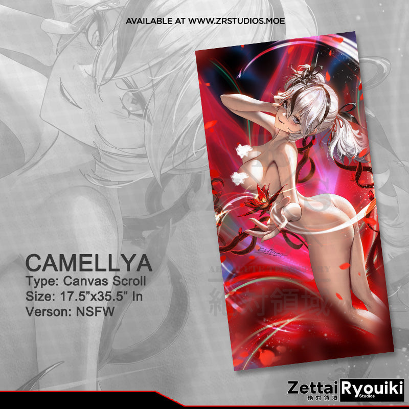 Camellya Canvas Scroll