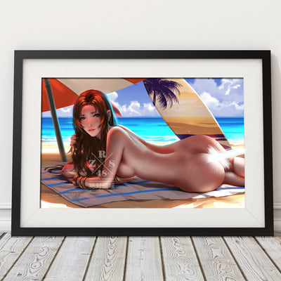 Aerith Swim Suit Canvas Scroll