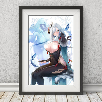 Shenhe Canvas Scroll