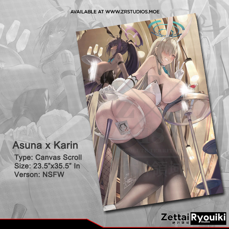 Asuna x Karin Canvas Scroll