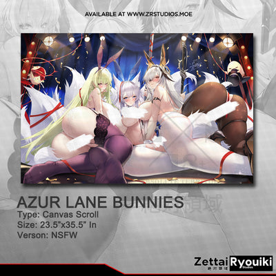 Azur Lane Bunnies Canvas Scroll