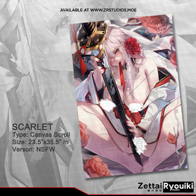 Scarlet Black Shadow Canvas Scroll