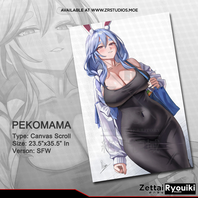 Peko Mama Canvas Scroll